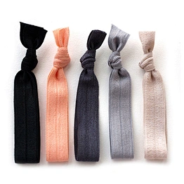 Elastic Ponytail Holders Ribbon Knotted Bands Hair Ties Elastic Soft Ribbon Fabric Hair Bands