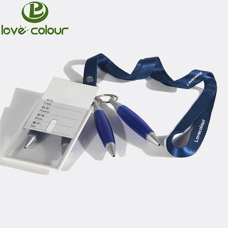 Factory direct custom soft polyester pen holder lanyards for advertising