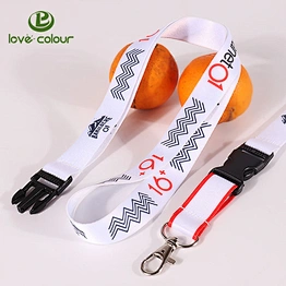 Personalized Logo Cheap Breakaway White Lanyard Custom