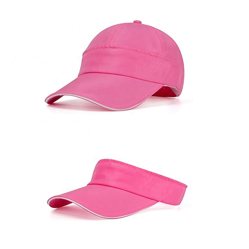 Fashion custom pink color women sun visor cap / hat