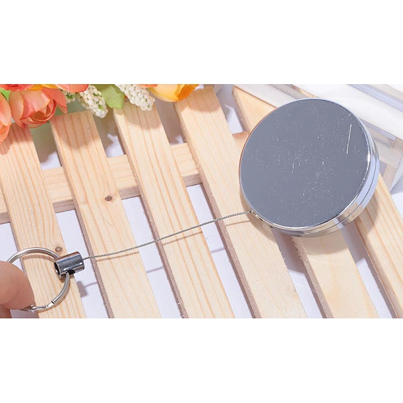 Metal retractable badge holder reel with custom epoxy logo
