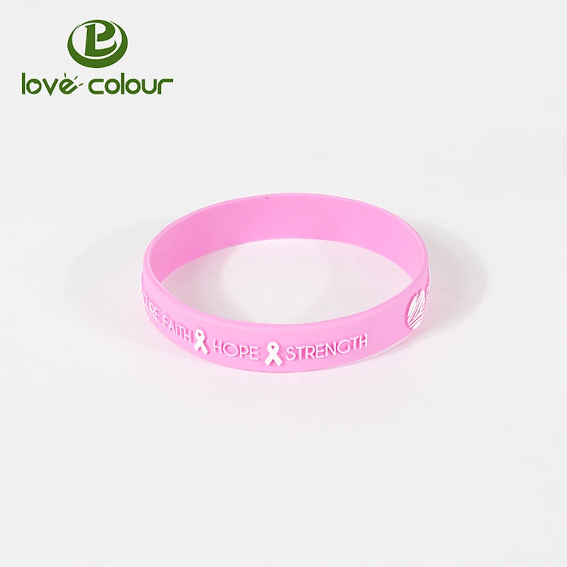 Silicone embossed rubber bracelet for promotion/innovative silicone wristbands