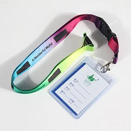 Custom Heat Transfer Sublimation Printing Lanyard With ID Card