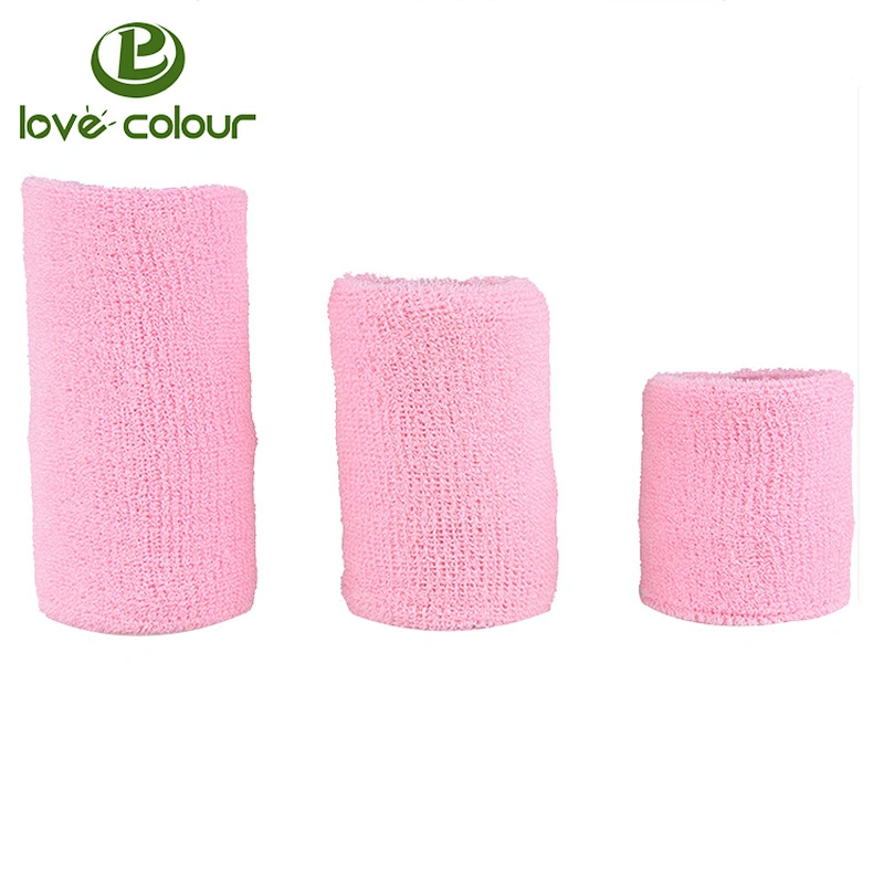 Eco friendly pure color sweatbands tennis wristbands
