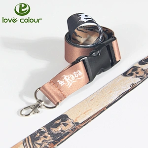Factory direct sale custom polyester lanyards strap for keys