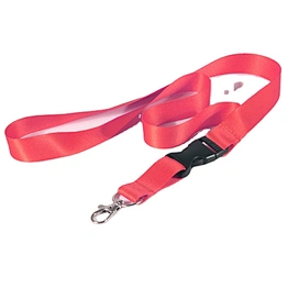 Custom logo polyester blank red lanyard keychain strap