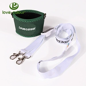 Custom heat sublimation printing cup holder polyester strap/wine glass holder lanyard
