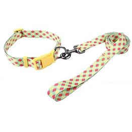 Custom Polyester Heat Transfer Printing Soft Dog Collar and Leash Set