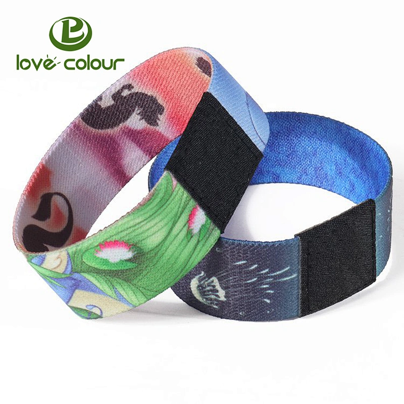 Custom Dye Sublimation stretchy elastic wristband
