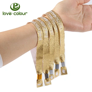 Professional factory direct sale custom polyester woven wristband for festival