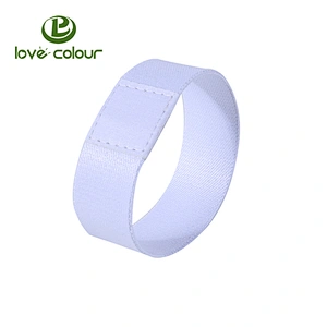 Factory custom polyester elastic fabric rfid wristband for festival party