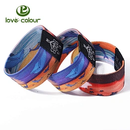 Hot sale customized polyester printing elastic wristband for activity