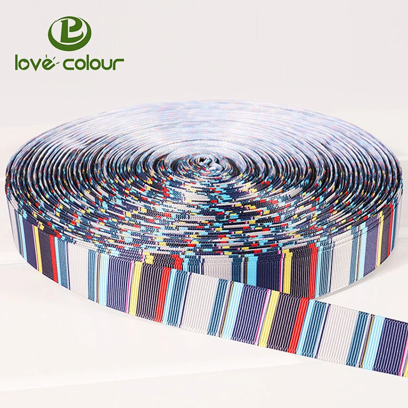 Factory supply custom grosgrain printed ribbon for wedding decoration