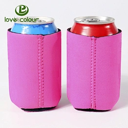 Best selling hot pink color neoprene can cooler sleeve for advertising
