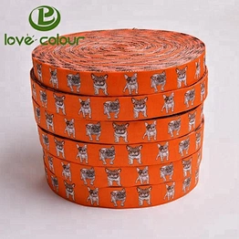 Custom jacquard polyester fabric multi color embroidery ribbon