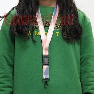 Custom printed polyester college lanyards for id holder