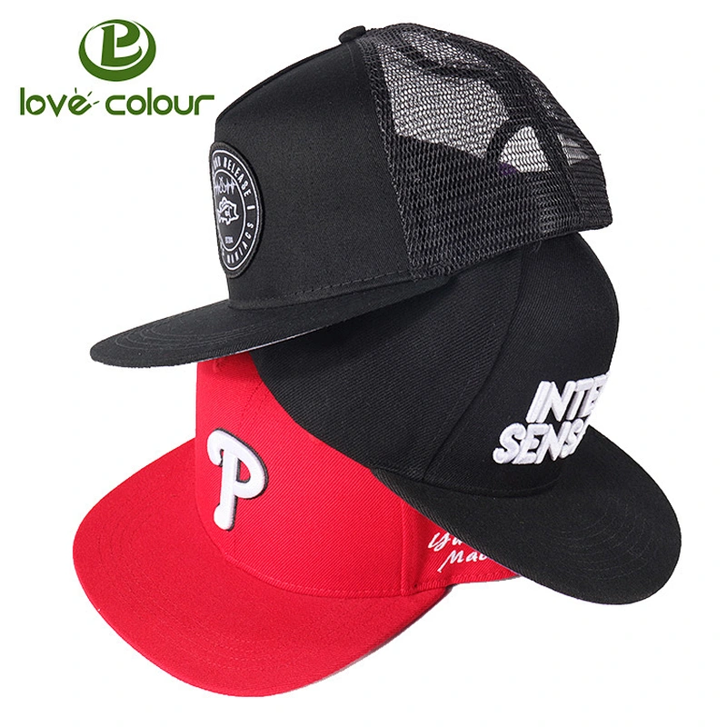 Low moq wholesale customized embroidered snapback hats
