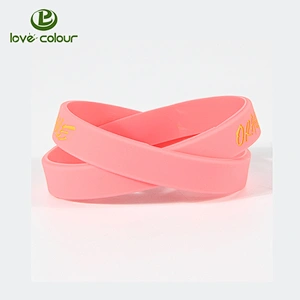 Customized soccer club silicone bracelet wristbands with logo