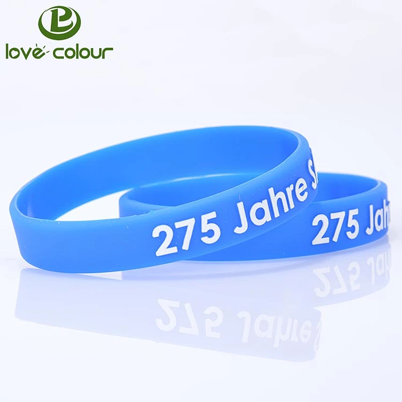 Print one color logo personalized silicone bracelet for sport