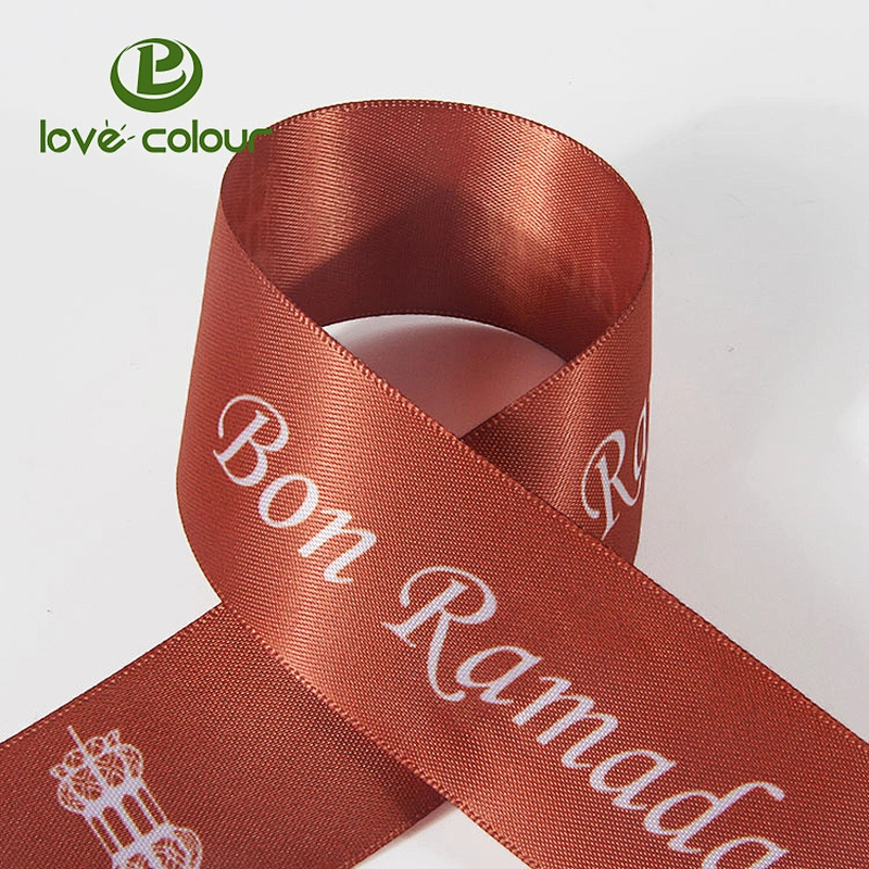High quality custom logo satin ribbon on sale