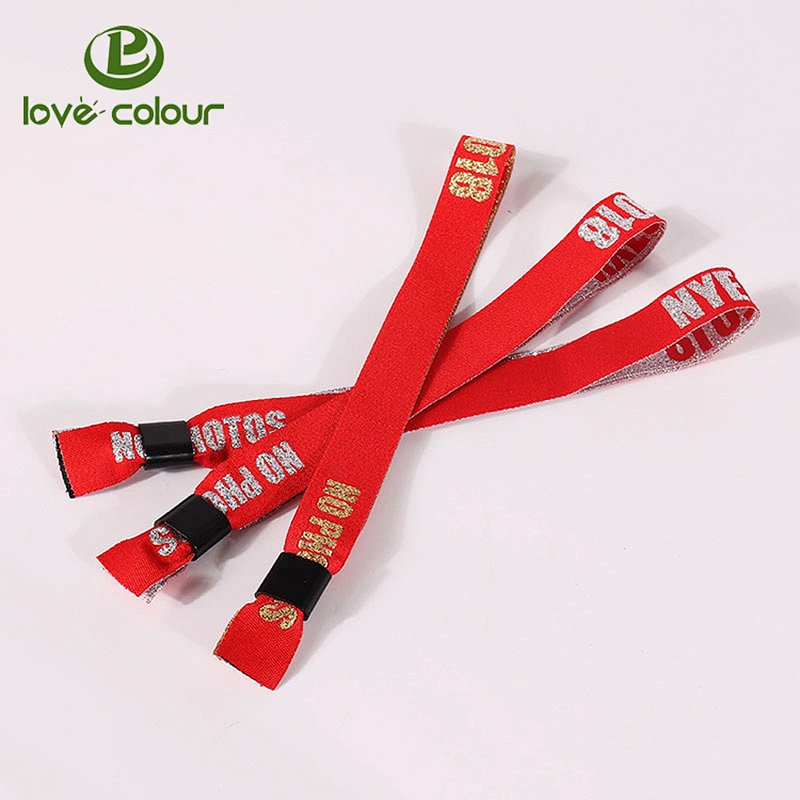 Cheap custom polyester decoration woven wristbands for wholesale