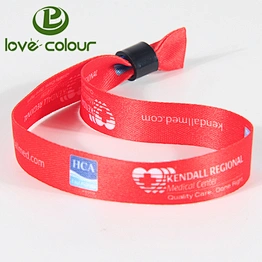 Polyester sublimated wristband with a security toggle for promotional gift