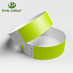 Promotion gift festival event one-off paper vinyl pvc wristbands with series number