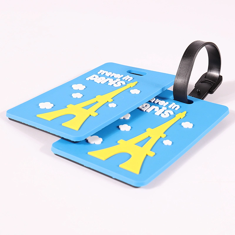 Travel Custom Cartoon PVC Soft Silicone Luggage Tags Rubber Bag Tags