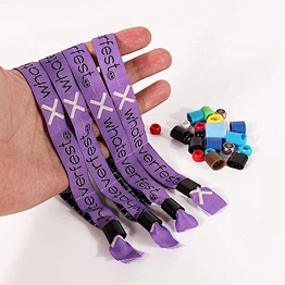 Custom polyester festival textile wristband one direction fabric bracelet