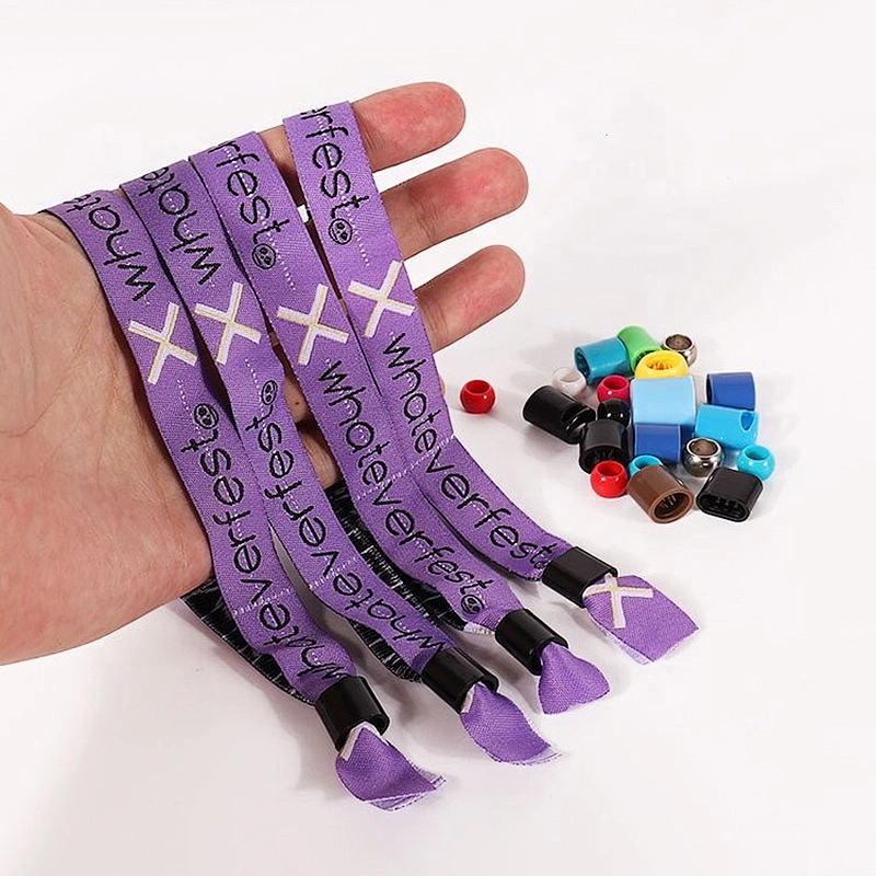 Custom polyester festival textile wristband one direction fabric bracelet