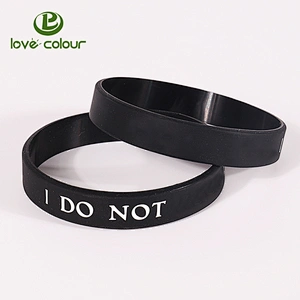Popular colorful silicone wristband/cheap custom glowing silicone hand bands