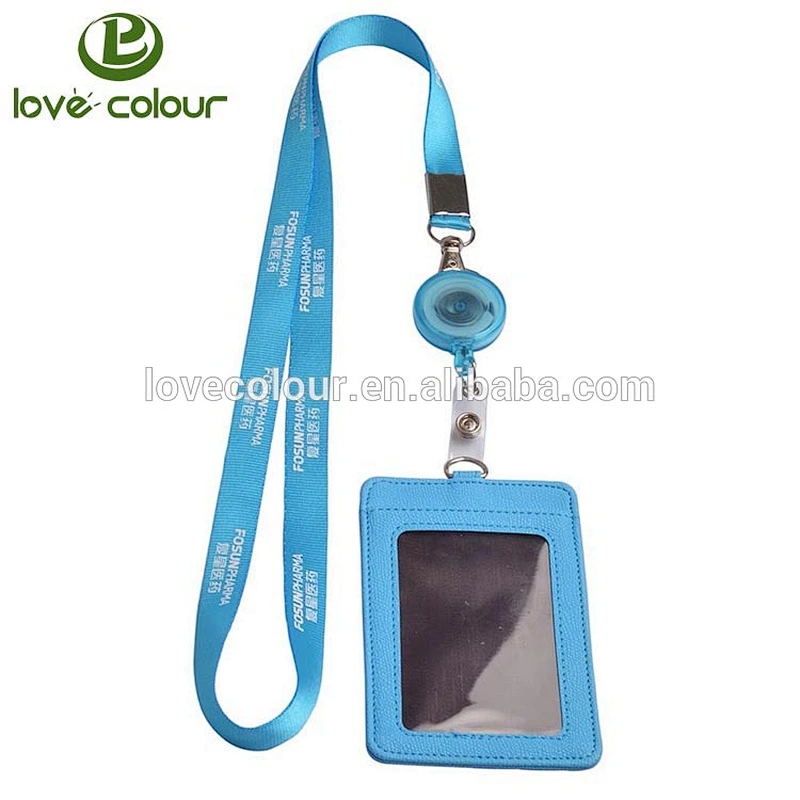 Custom popular name badge holder lanyards strap