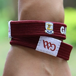 New arrival elastic silk screen print white logo text wristband bracelet