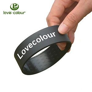 Custom color changed transparent UV silicone wristband / bracelet