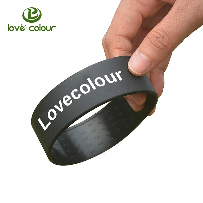 Custom color changed transparent UV silicone wristband / bracelet