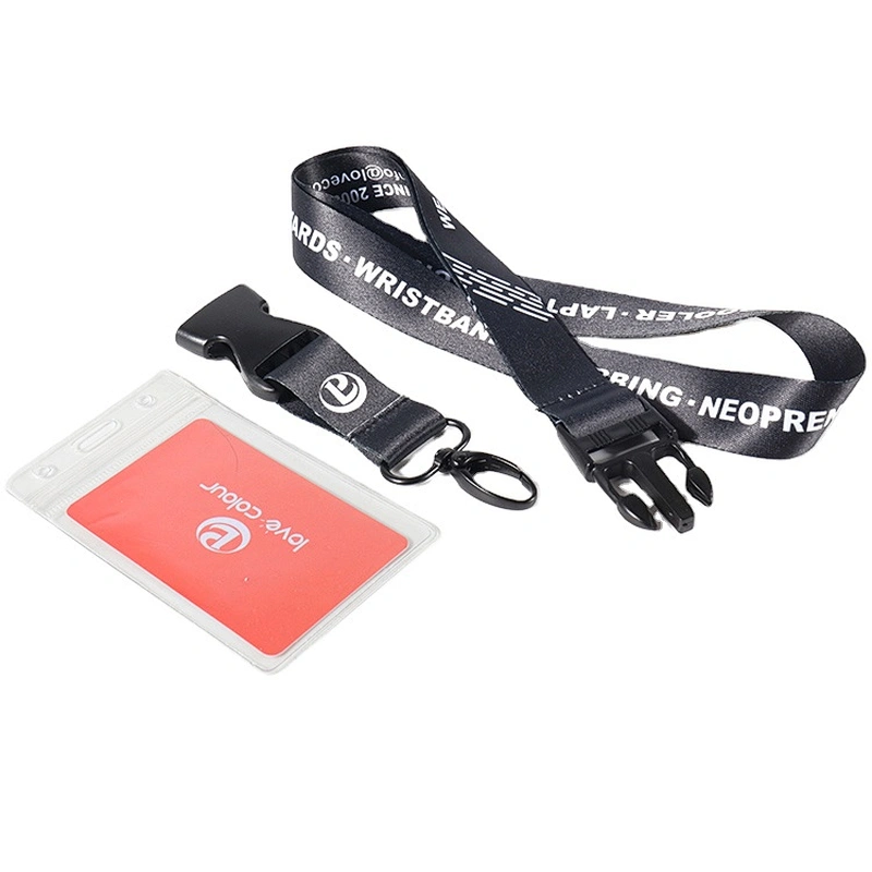 Custom polyester id Printing lanyard with card case for wholesale
