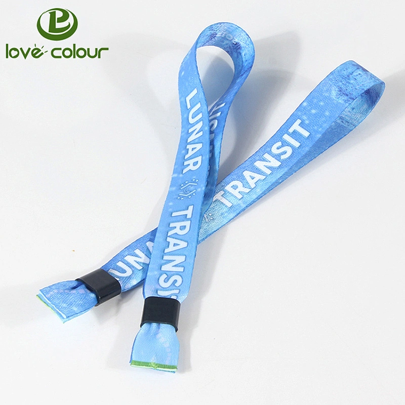 Custom heat transfer print fabric cloth wristbands with your logo for events