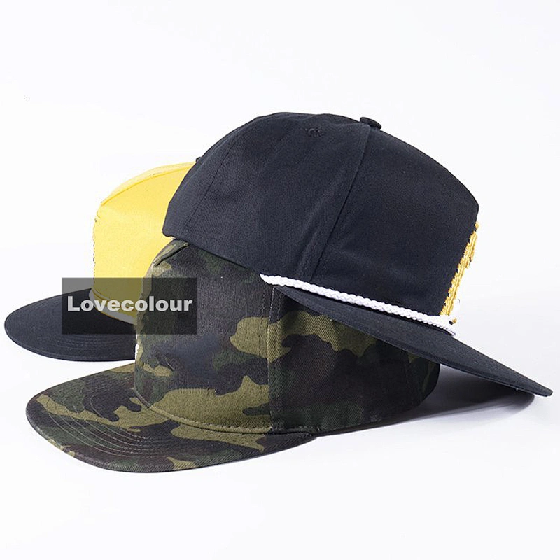 Embroidered custom your logo sport hiphop hat cotton snapback caps