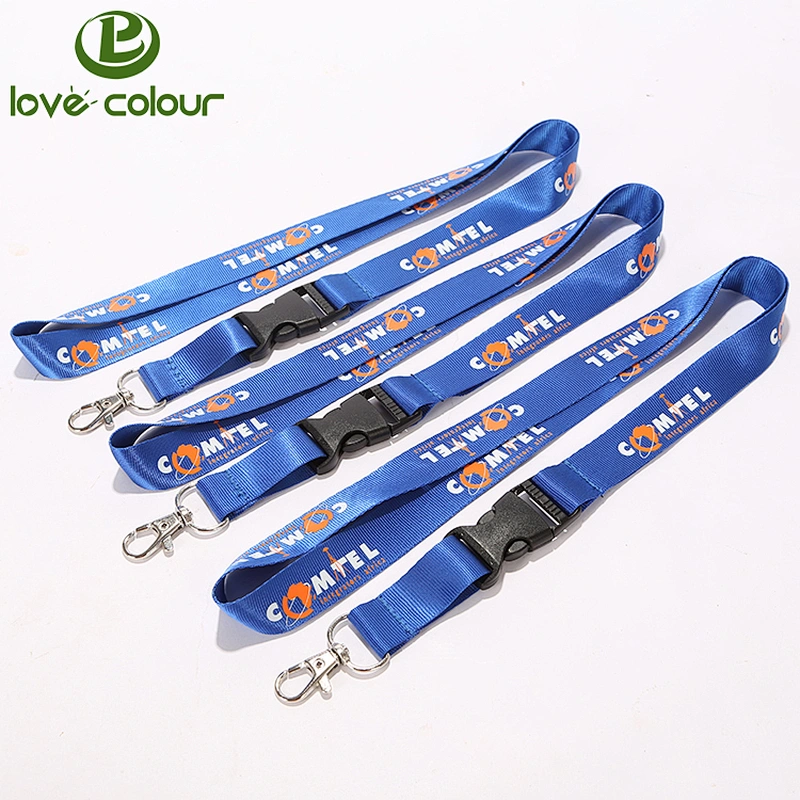 Custom name branded screen-printed polyester lanyards