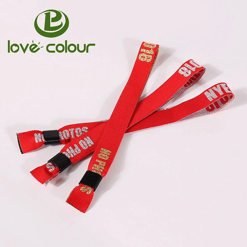 Custom wedding bride fabric wristbands with pretty printing