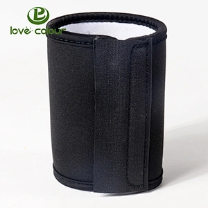 High cost effective black neoprene stubby can sleeve with white printing