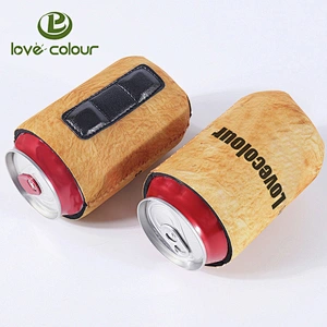 Promotional custom logo print neoprene magnet beer cooler