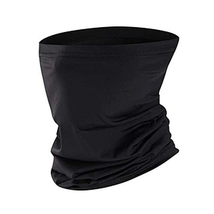 Black Headwear Bandanas Seamless Neck Gaiter UV Resistence Headband For Outdoors