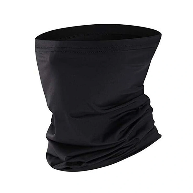 Black Headwear Bandanas Seamless Neck Gaiter UV Resistence Headband For Outdoors