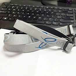 Custom logo adjustable soft polyester head band strap for headlamp
