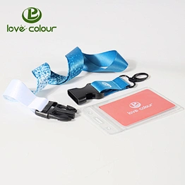 Professional custom multi colours fabric id card lanyards for employees