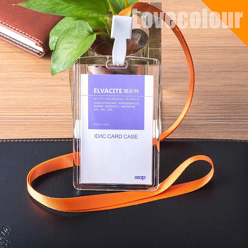 Custom hard plastic work id card holder lanyard for event promotion