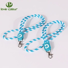 Polyester round cord rope lanyard custom