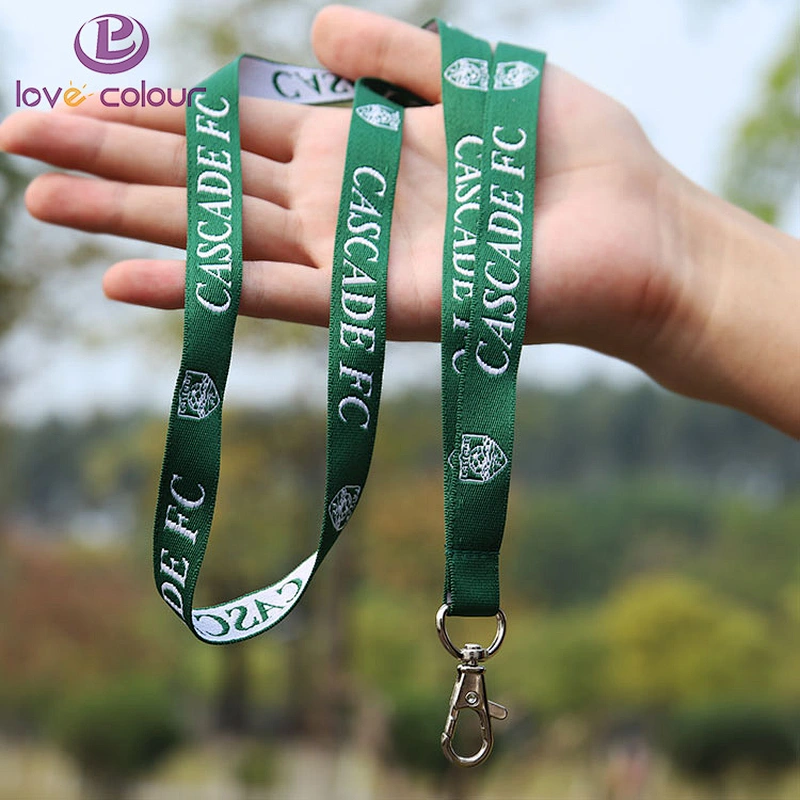 High Quality Polyester Material Thick Jacquard Woven Lanyard