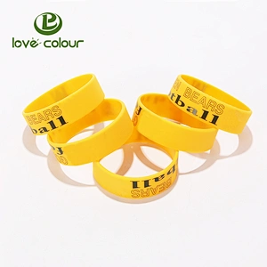 Custom printing logo silicone material wristband for event